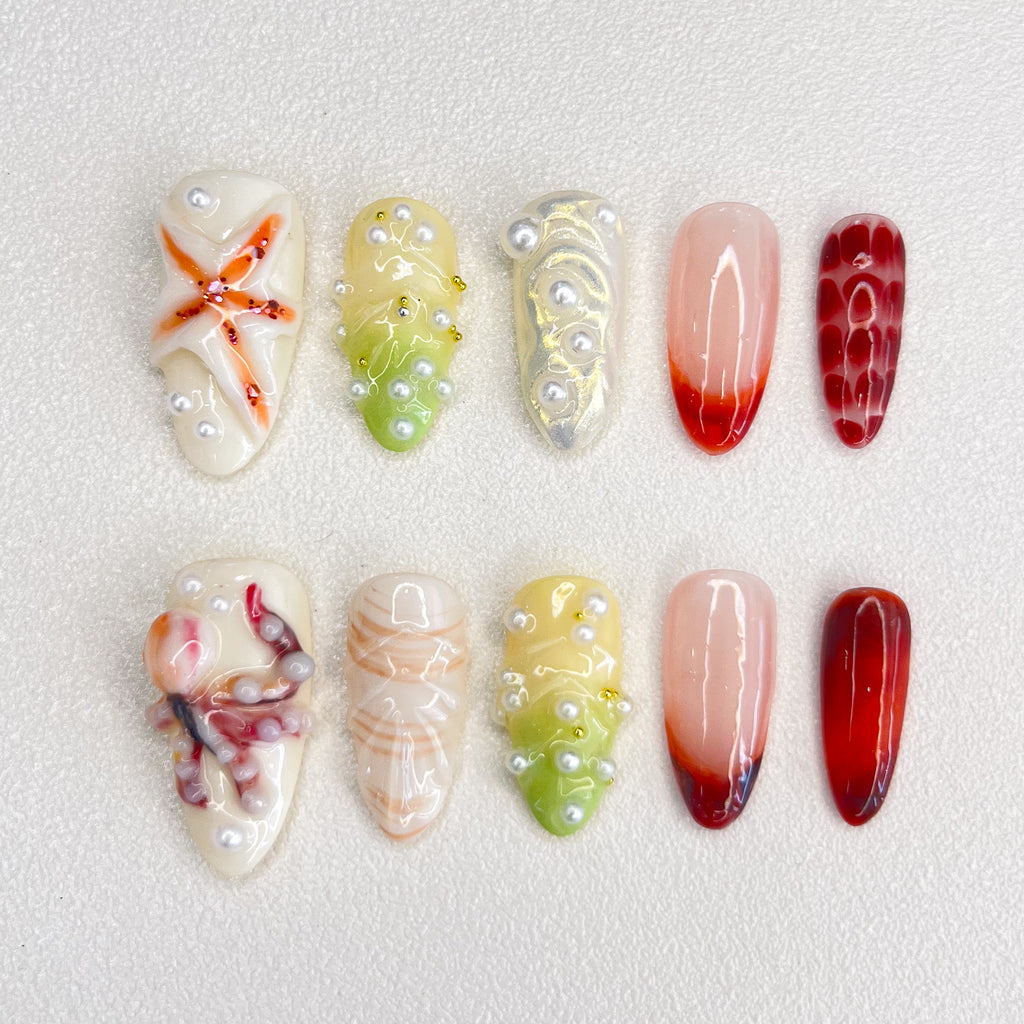 Coral Reef Nails