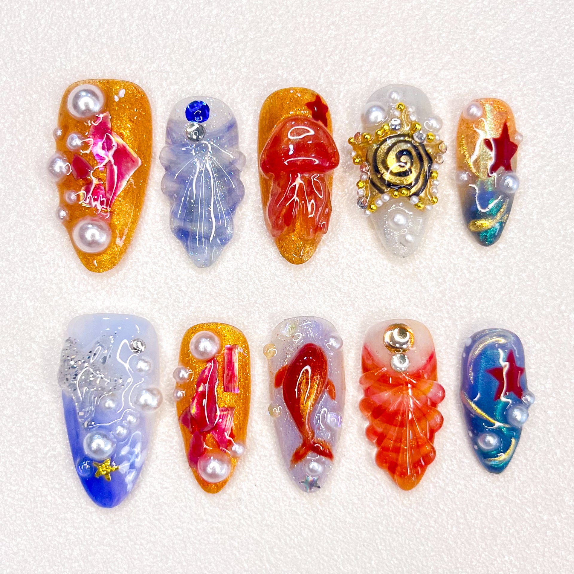 Koi & Jellyfish Dream Nails