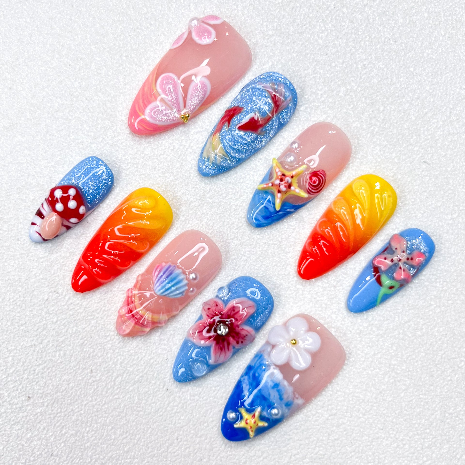 Tropical Shoreline Nails