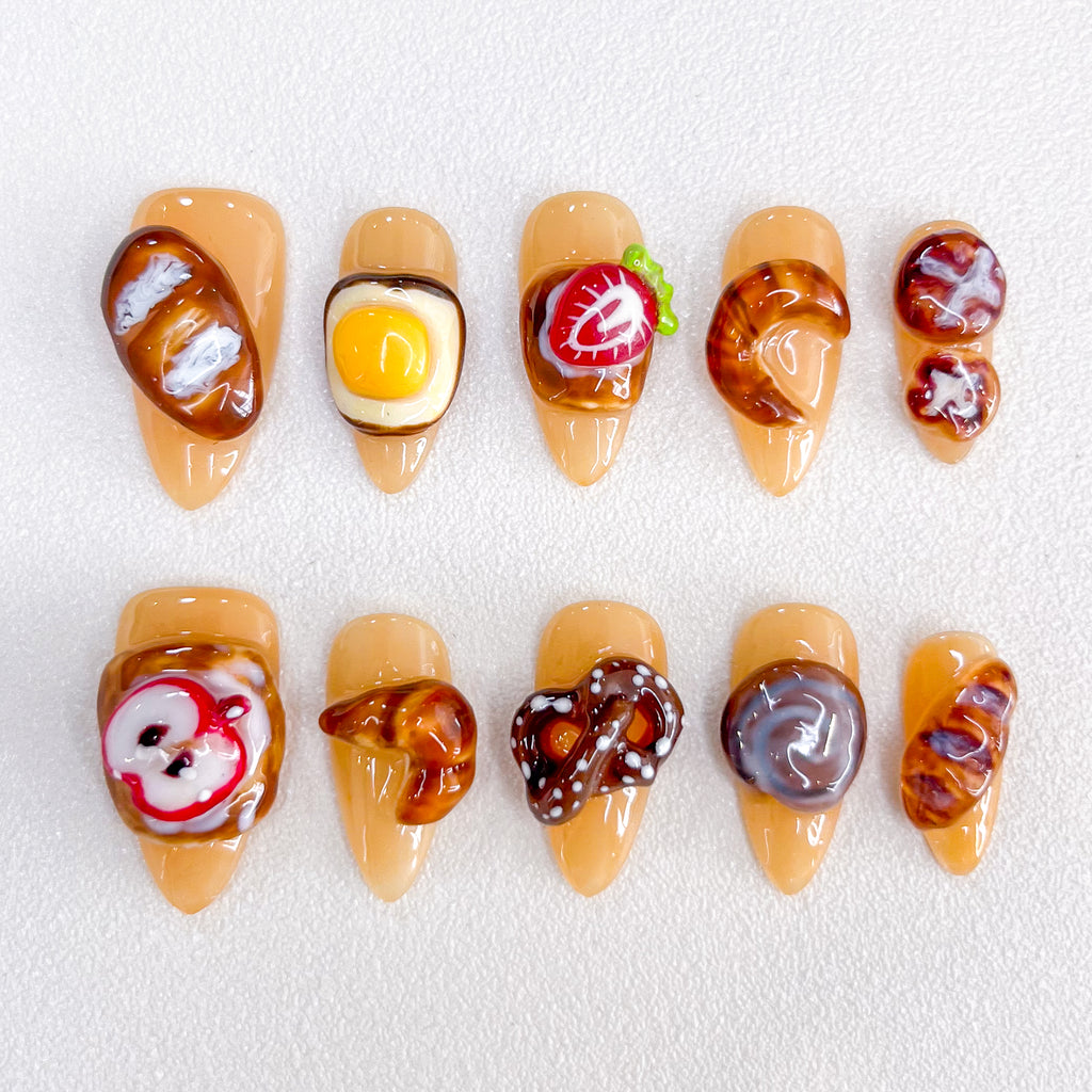 Breakfast Pastry Feast Nails