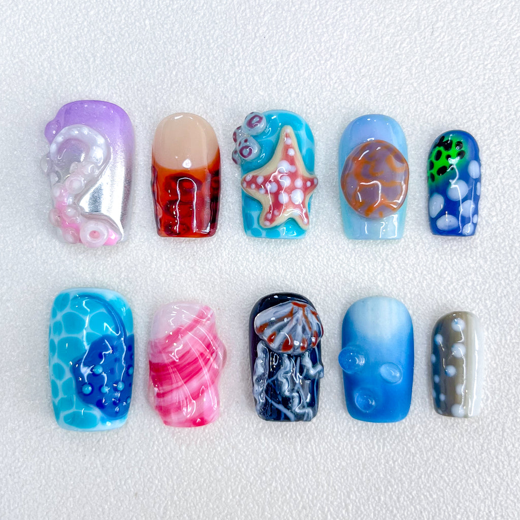 Deep Sea Vibe Nails
