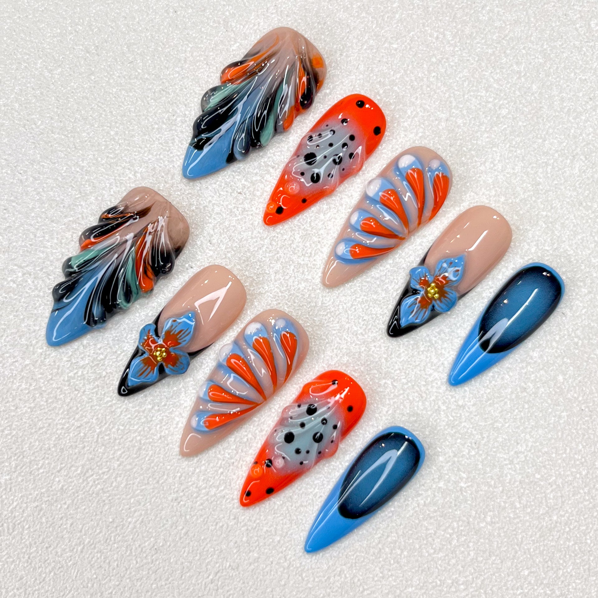 Tropical Splash Nails