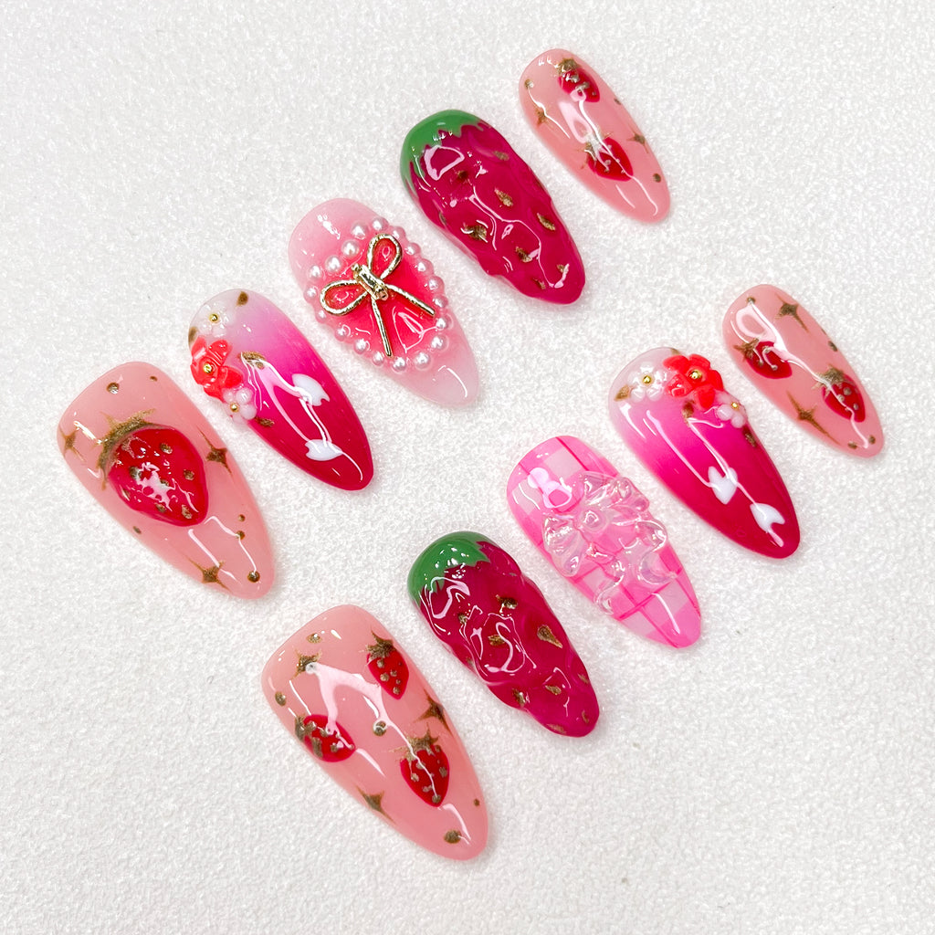 Strawberry Glaze Nails