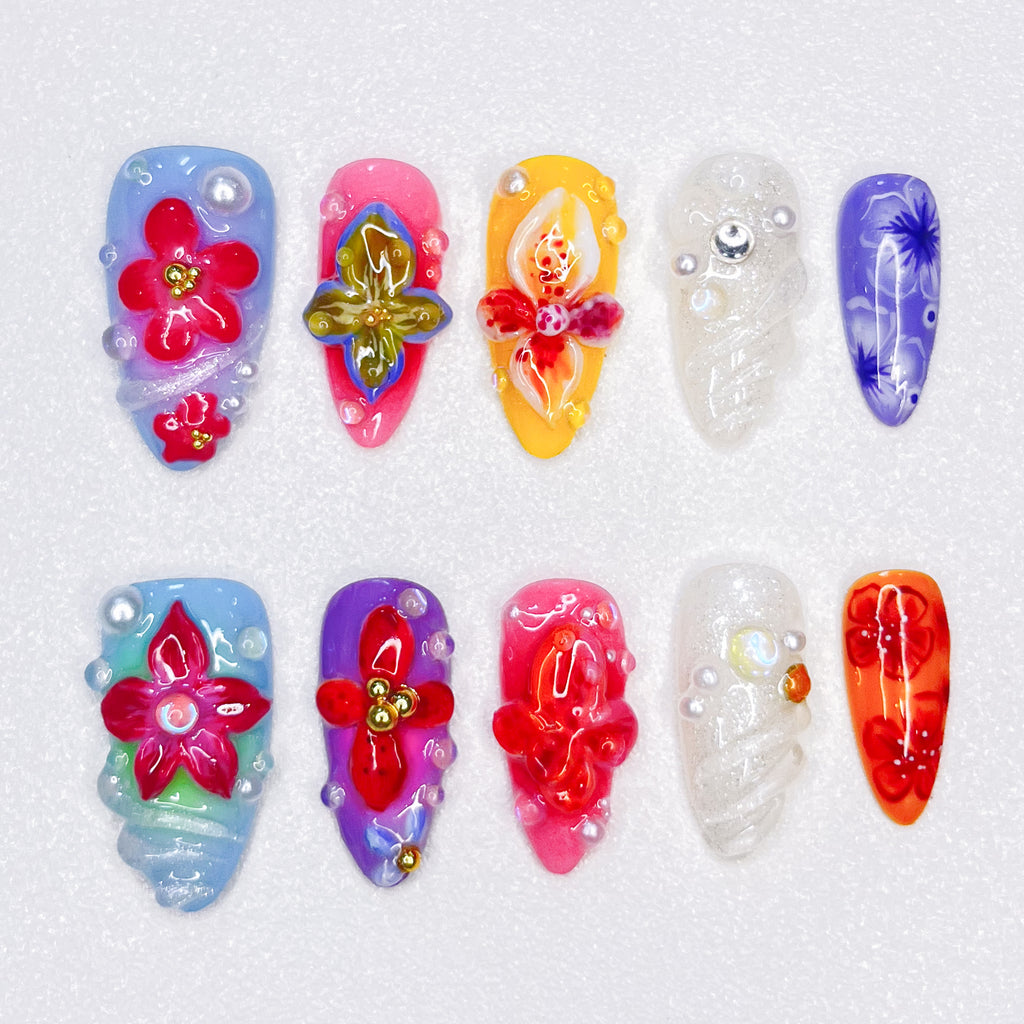 Tropical Bloom Nails