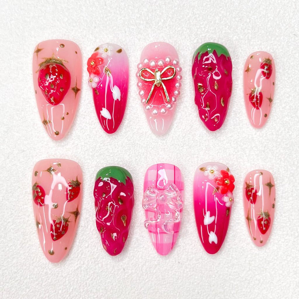 Strawberry Glaze Nails
