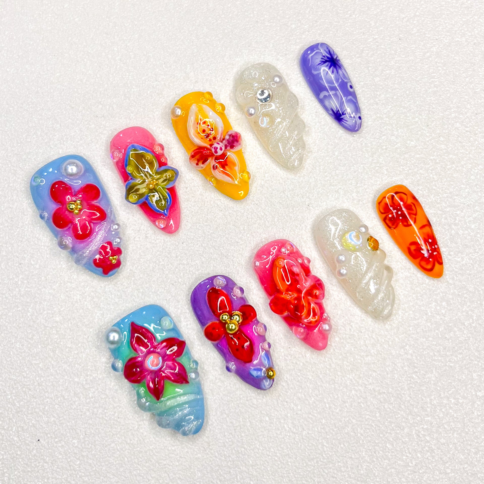 Tropical Bloom Nails