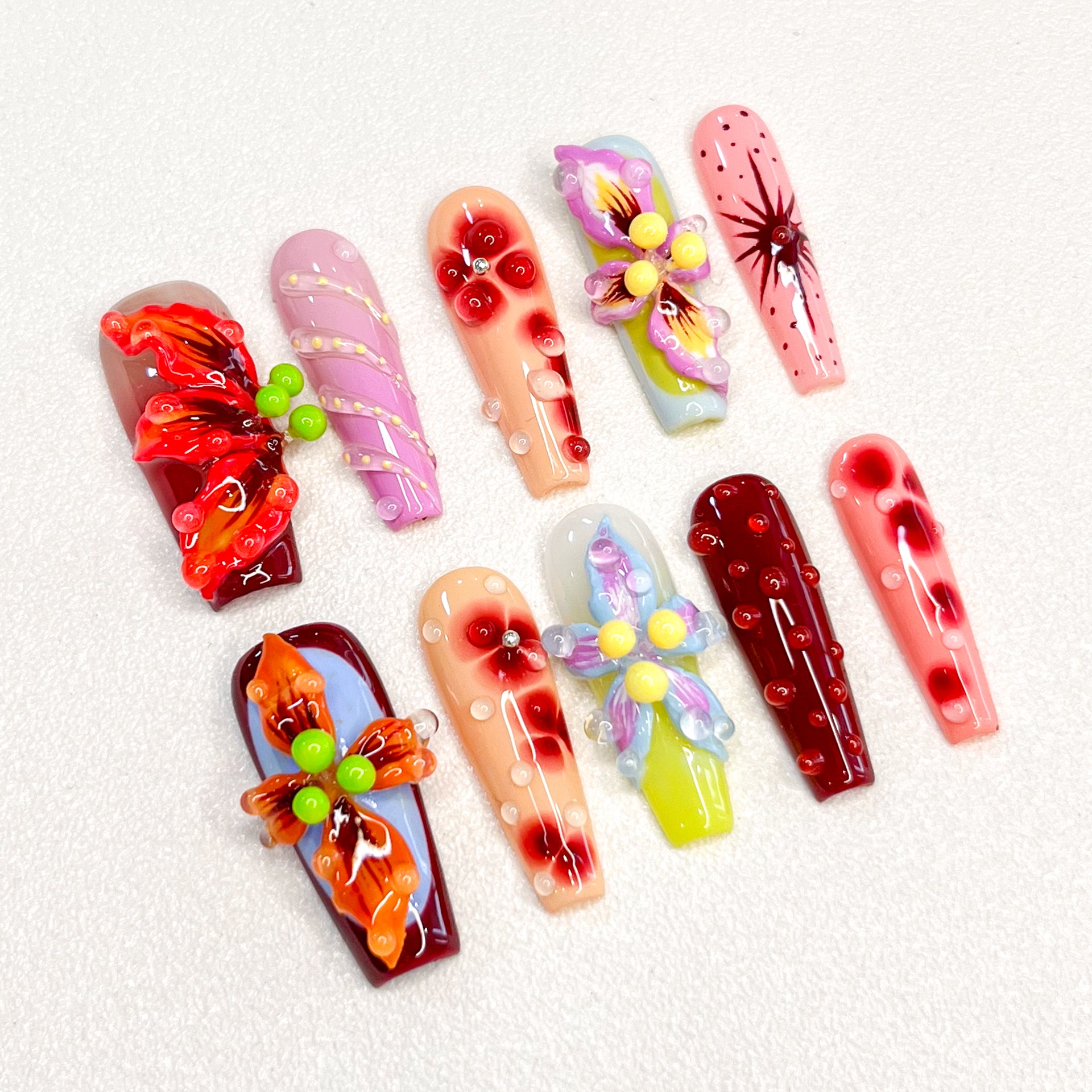 Neon Orchid Nails