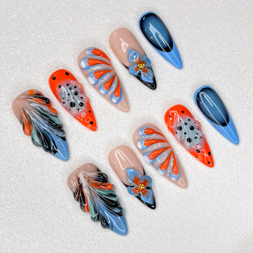 Tropical Splash Nails