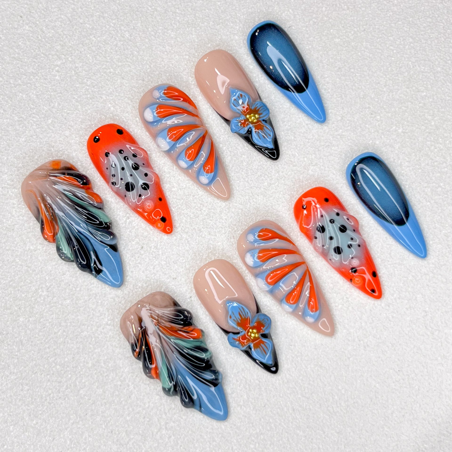 Tropical Splash Nails