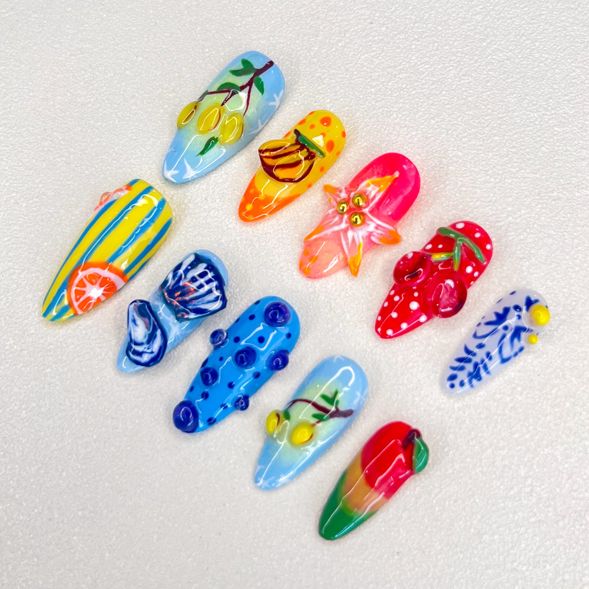 Summer Picnic Bites Nails