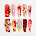 Neon Orchid Nails