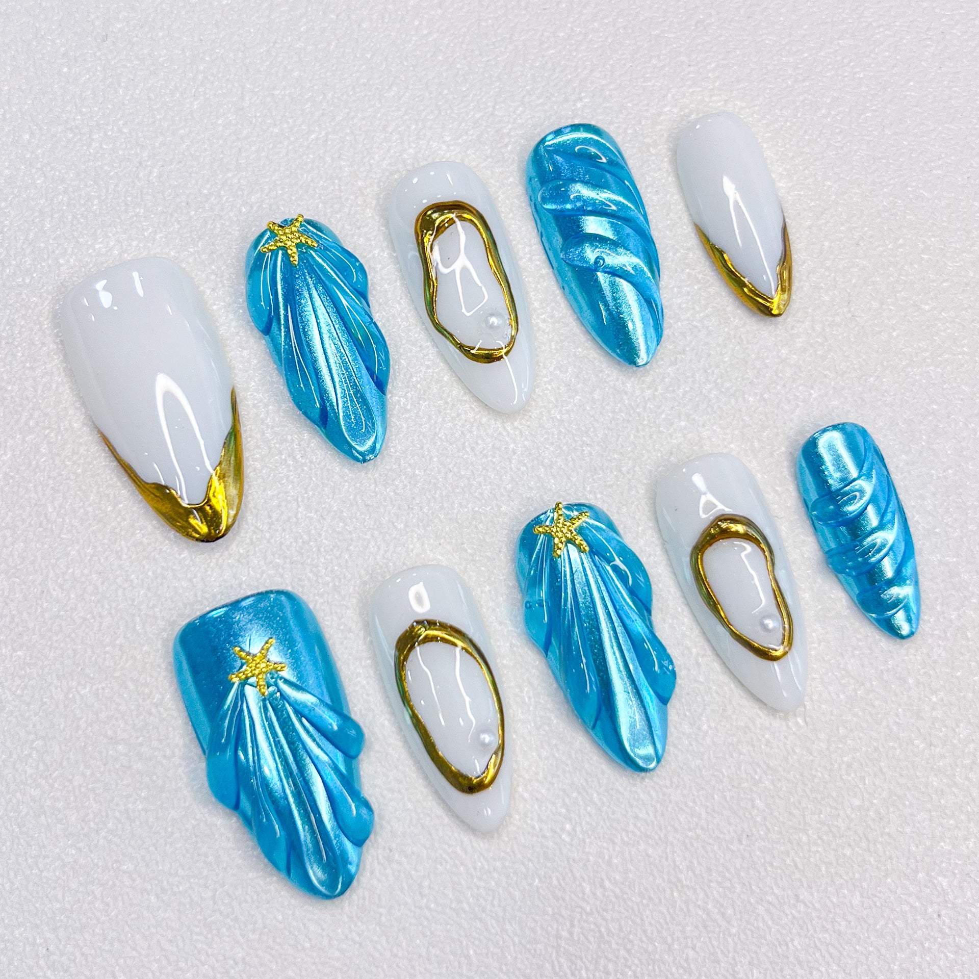 Mermaid Tail Glam Nails