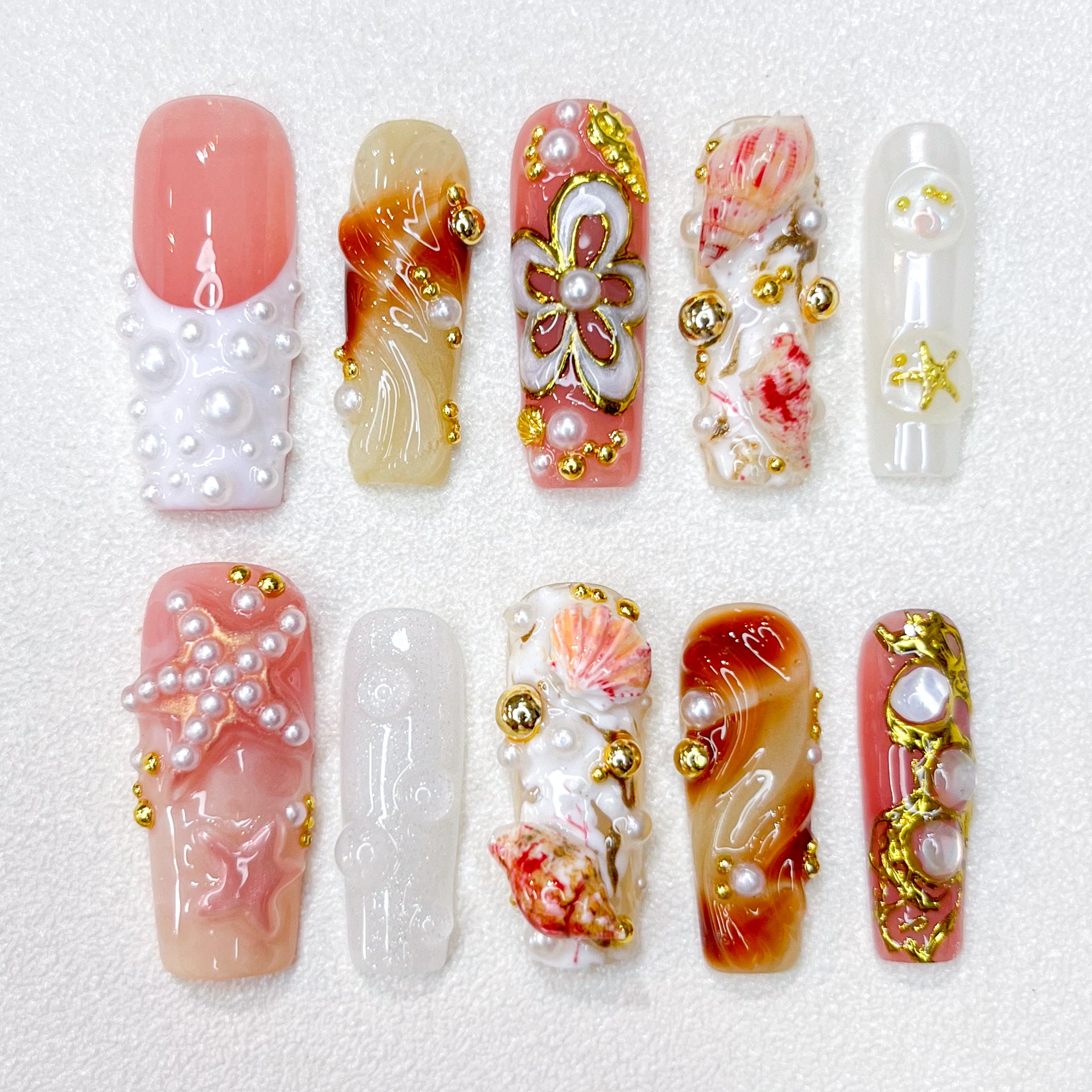 Pearl Tide Treasure Nails
