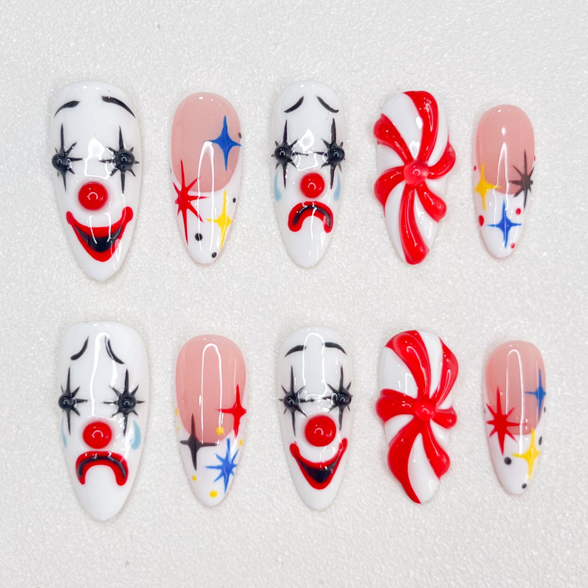 Circus Clown Nails