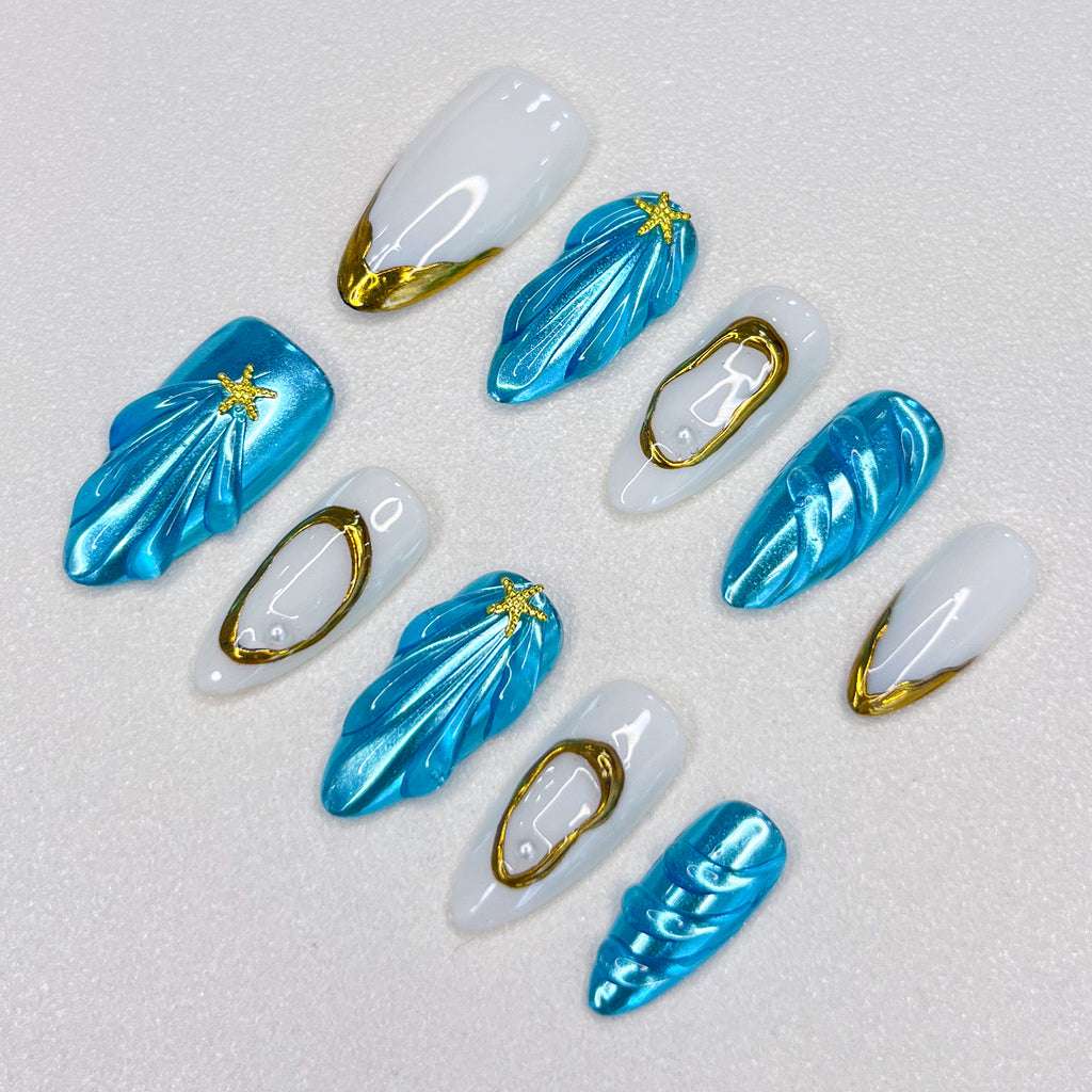 Mermaid Tail Glam Nails
