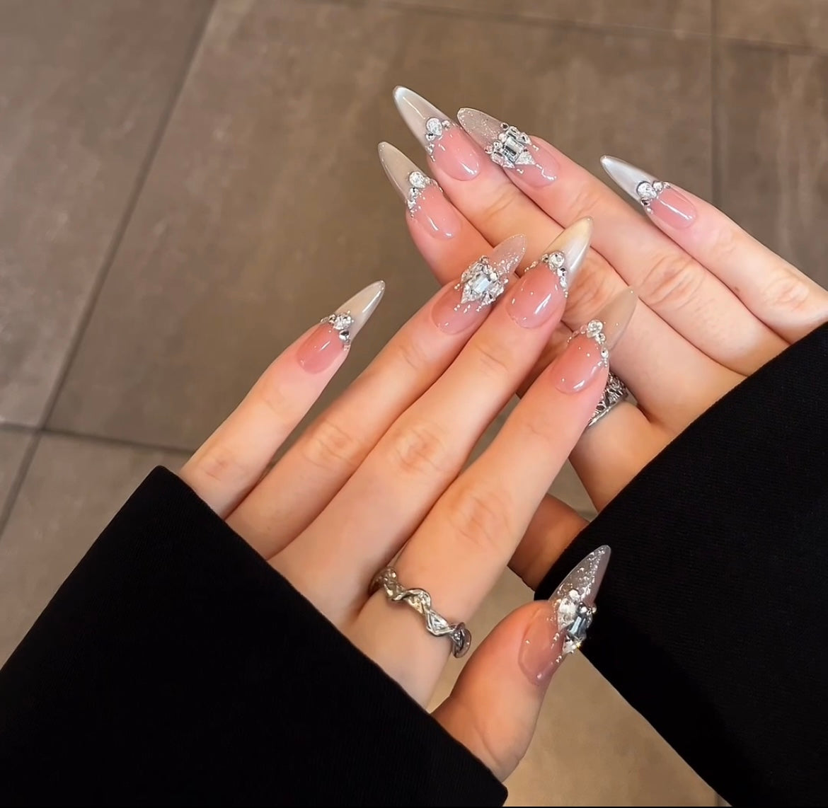 Peach Glow Nails