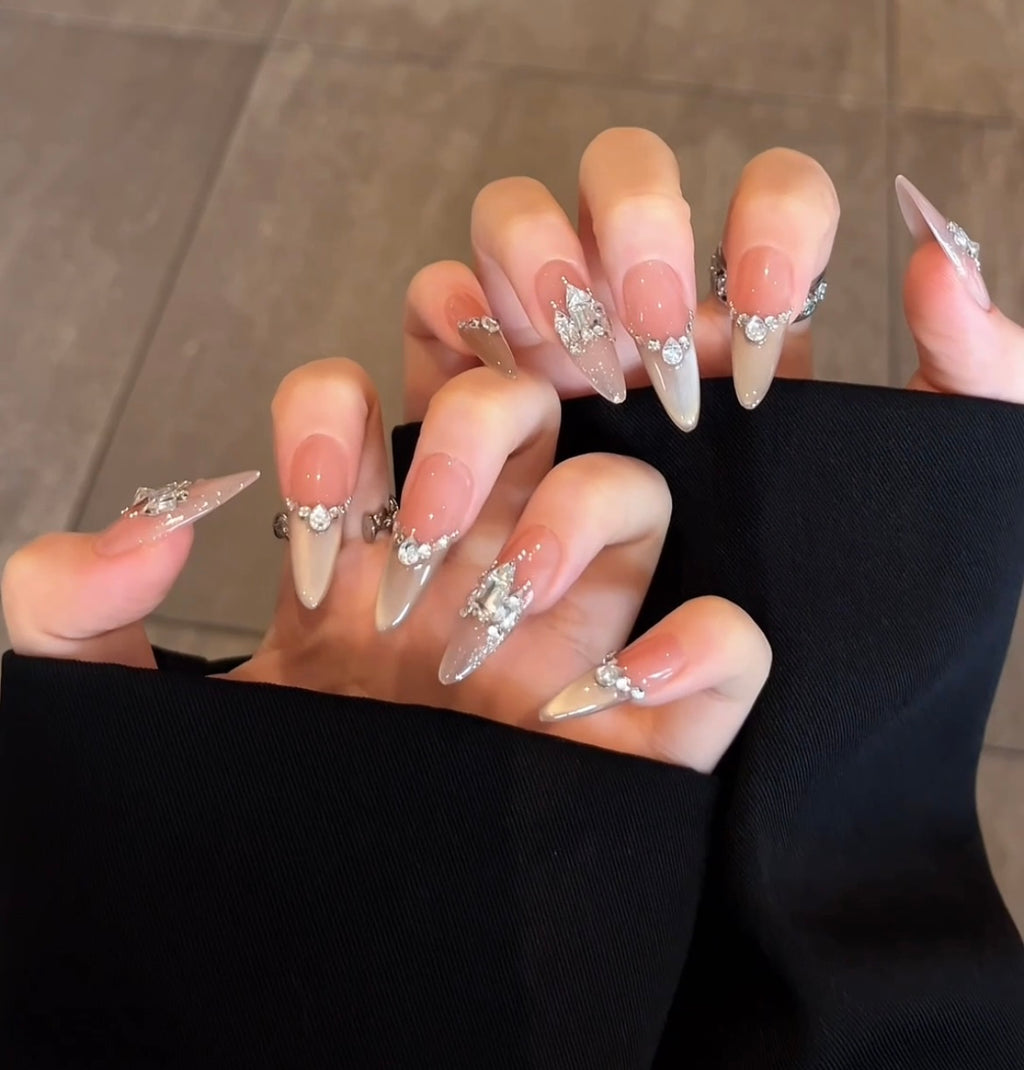 Peach Glow Nails