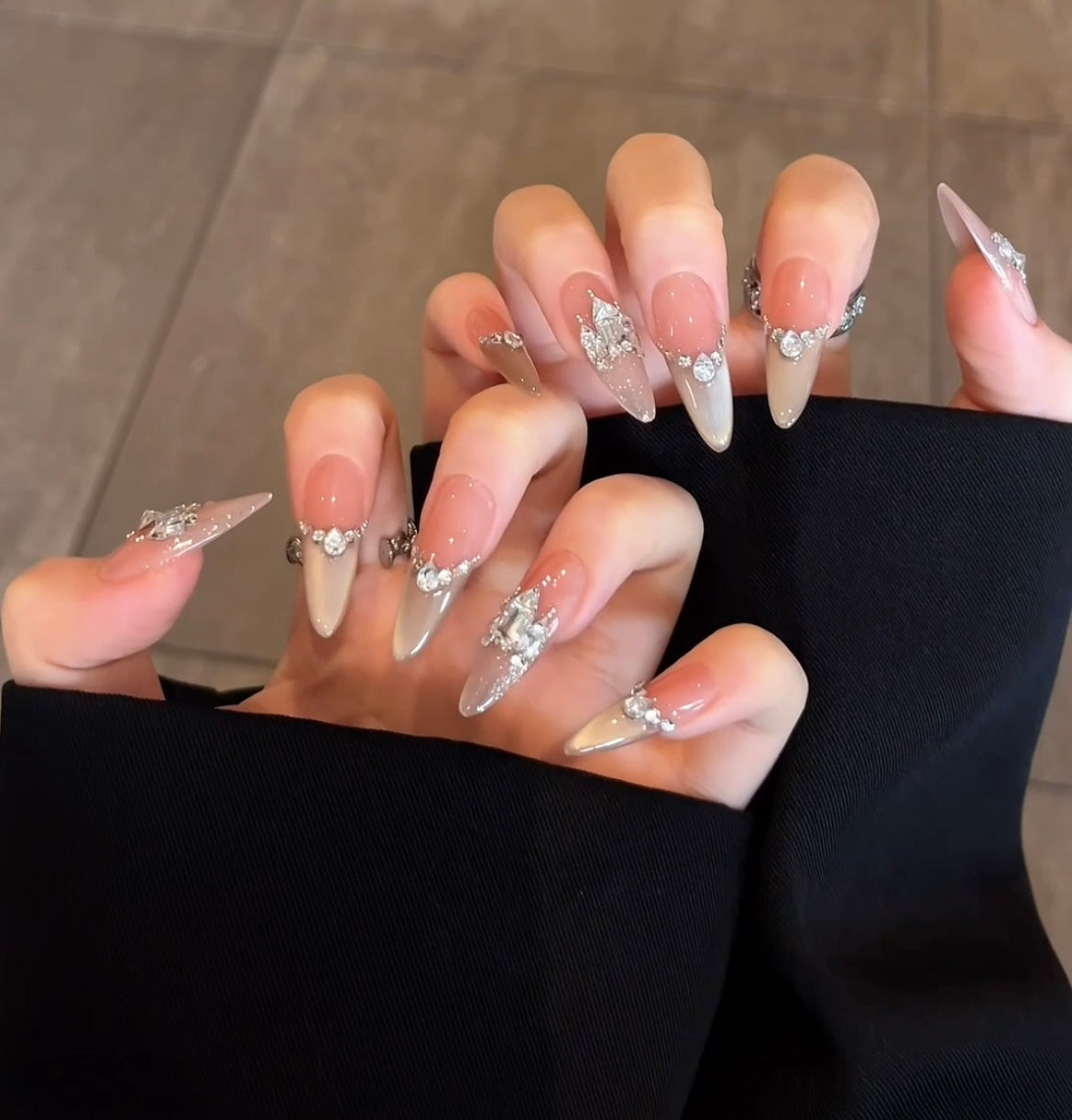 Peach Glow Nails