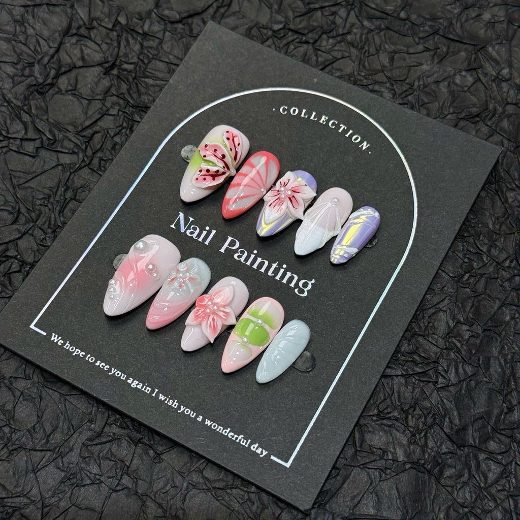 Whimsical Butterfly Garden Nails