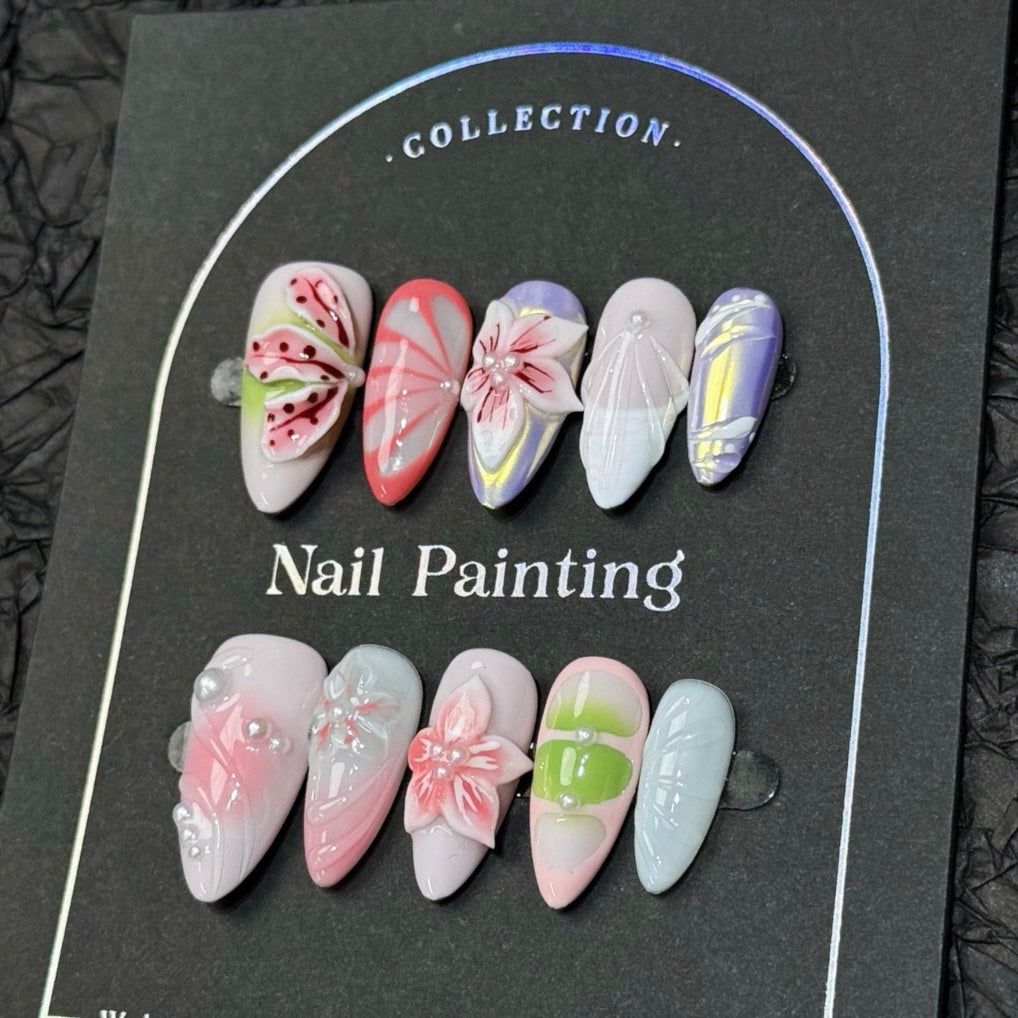 Whimsical Butterfly Garden Nails