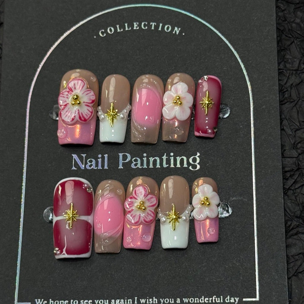 Pink Bloom Starlight Nails