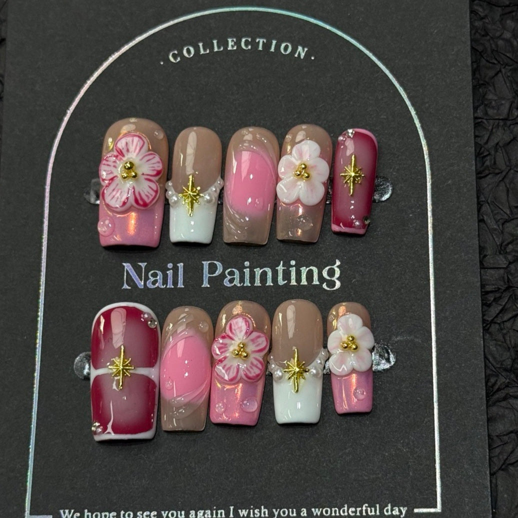 Pink Bloom Starlight Nails