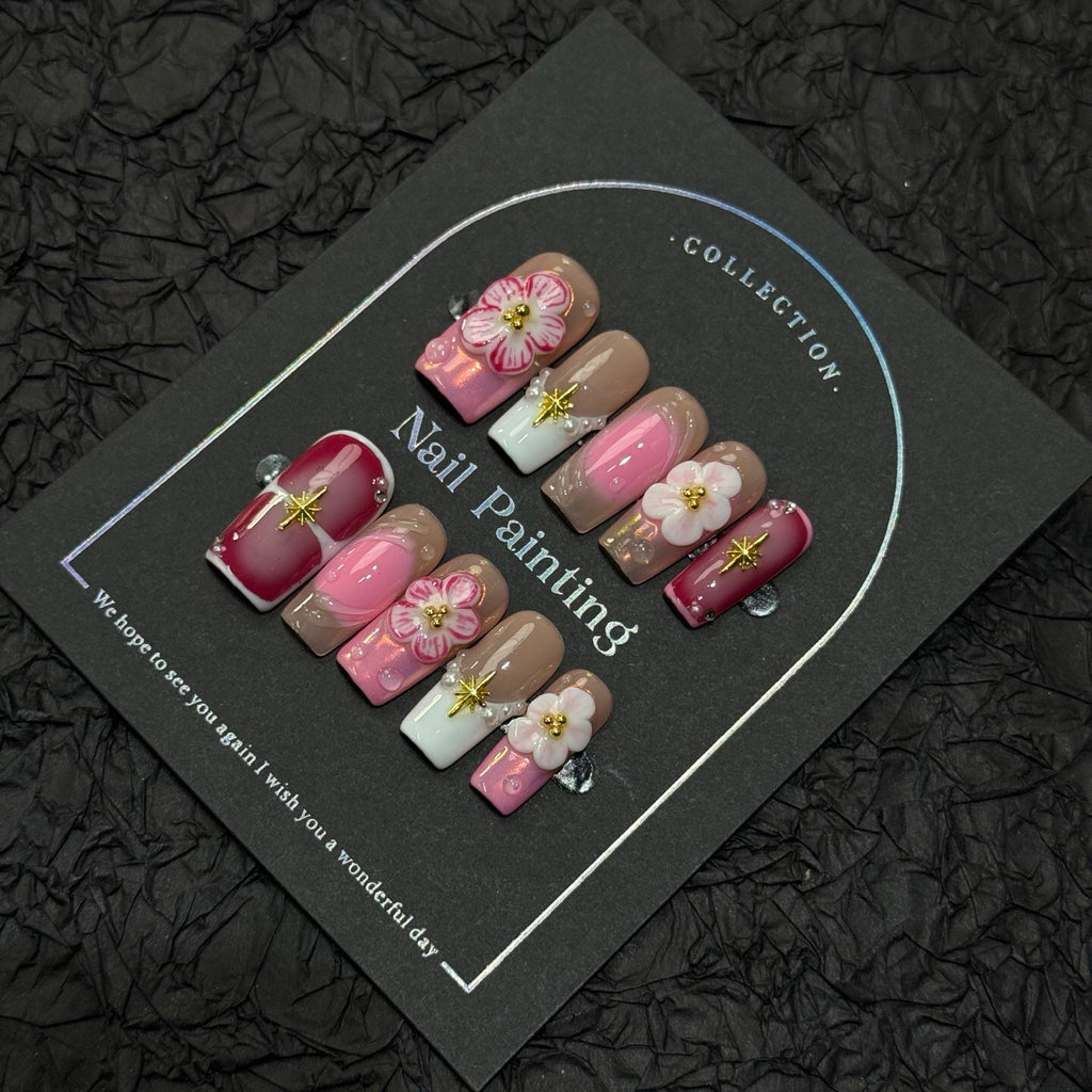 Pink Bloom Starlight Nails
