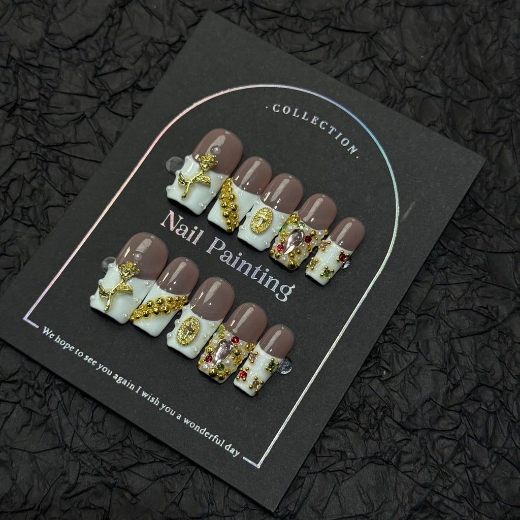 Royal Jewel French Nails