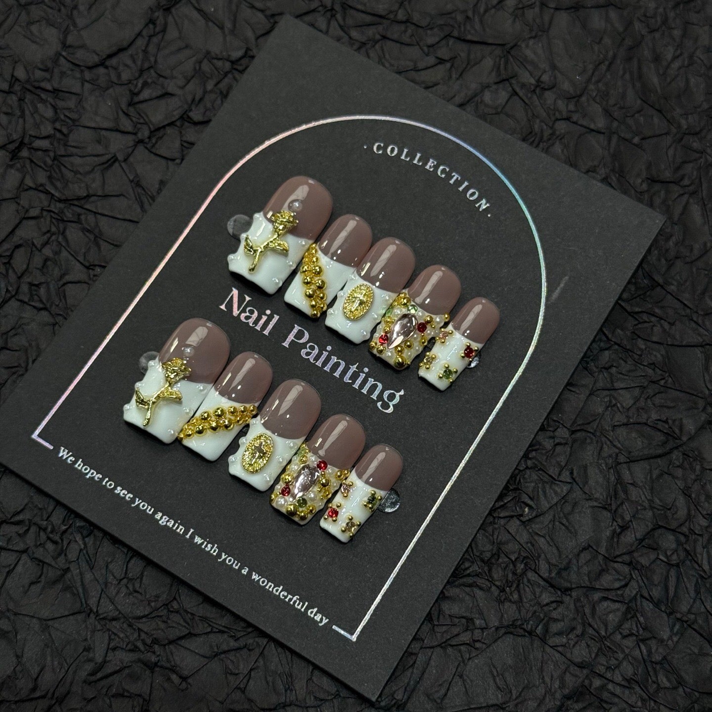 Royal Jewel French Nails