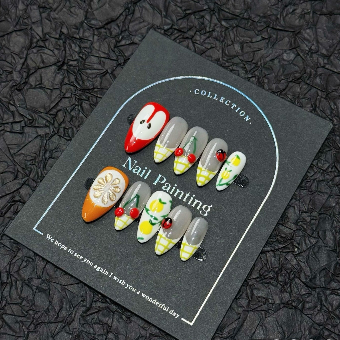 Fruit Picnic French Nails