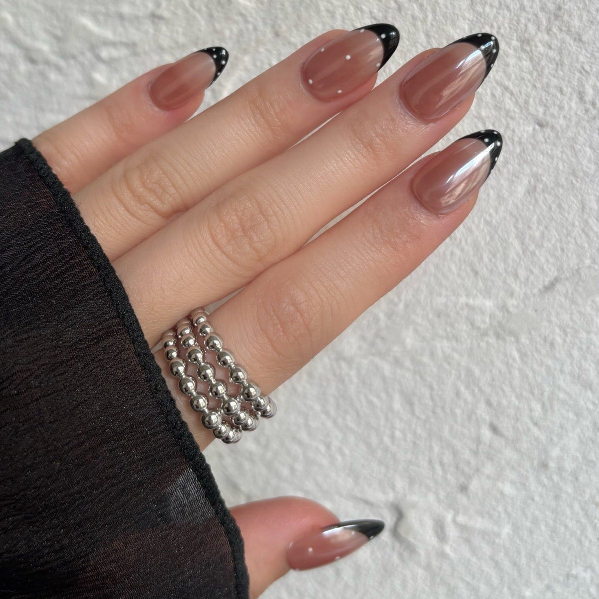 Black & White French Dot