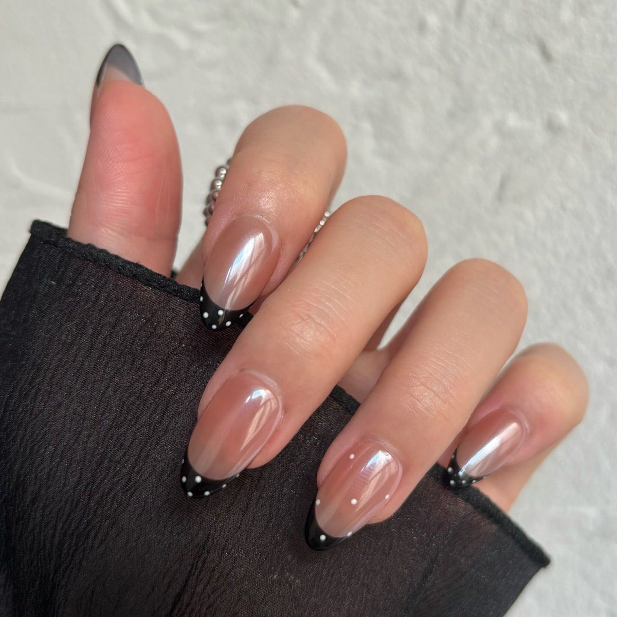 Black & White French Dot