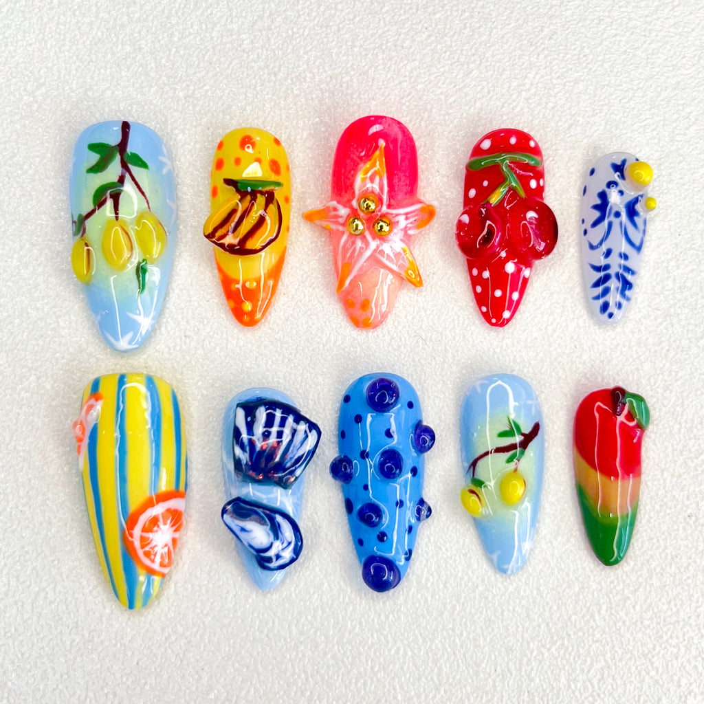 Summer Picnic Bites Nails