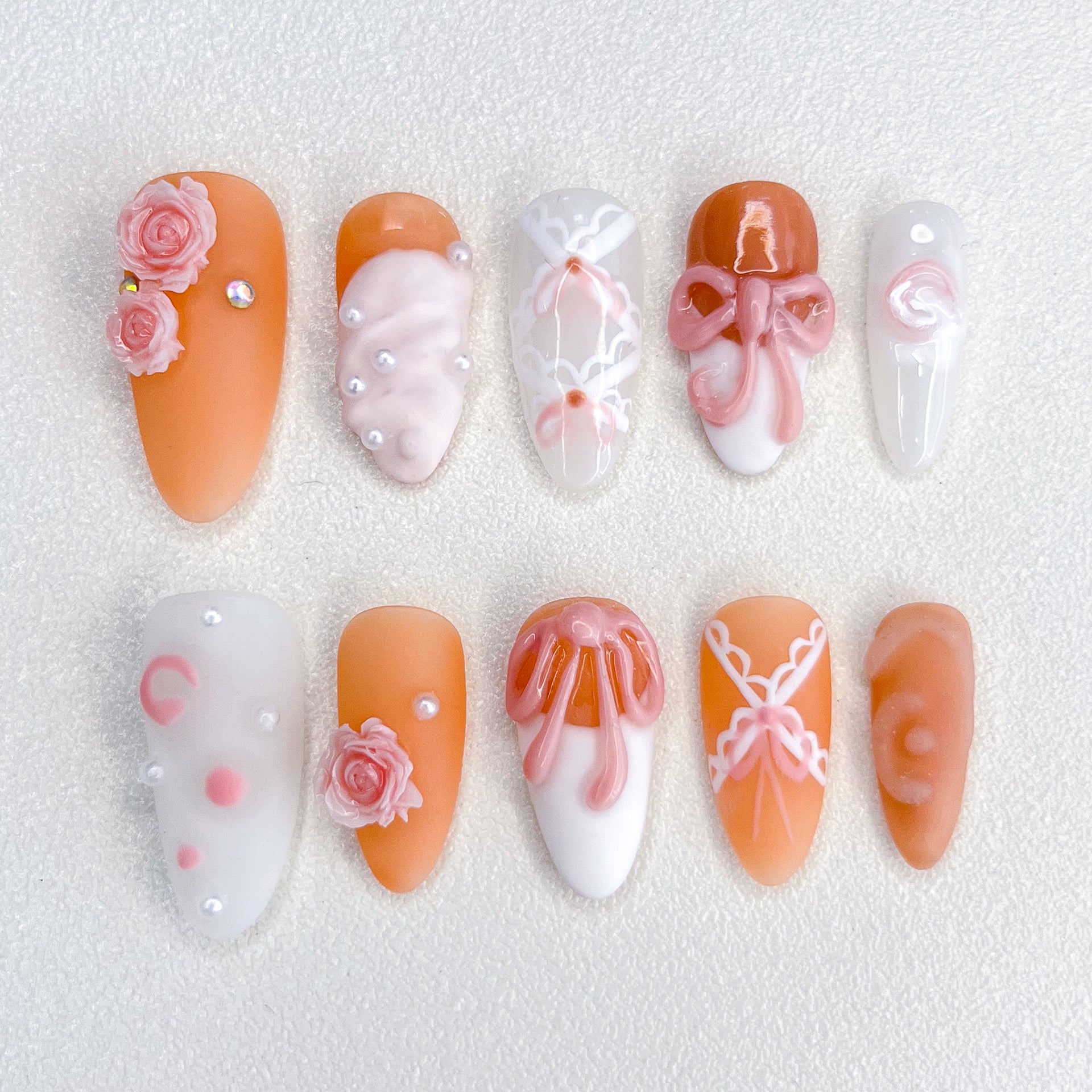 Peach Ballet Nails
