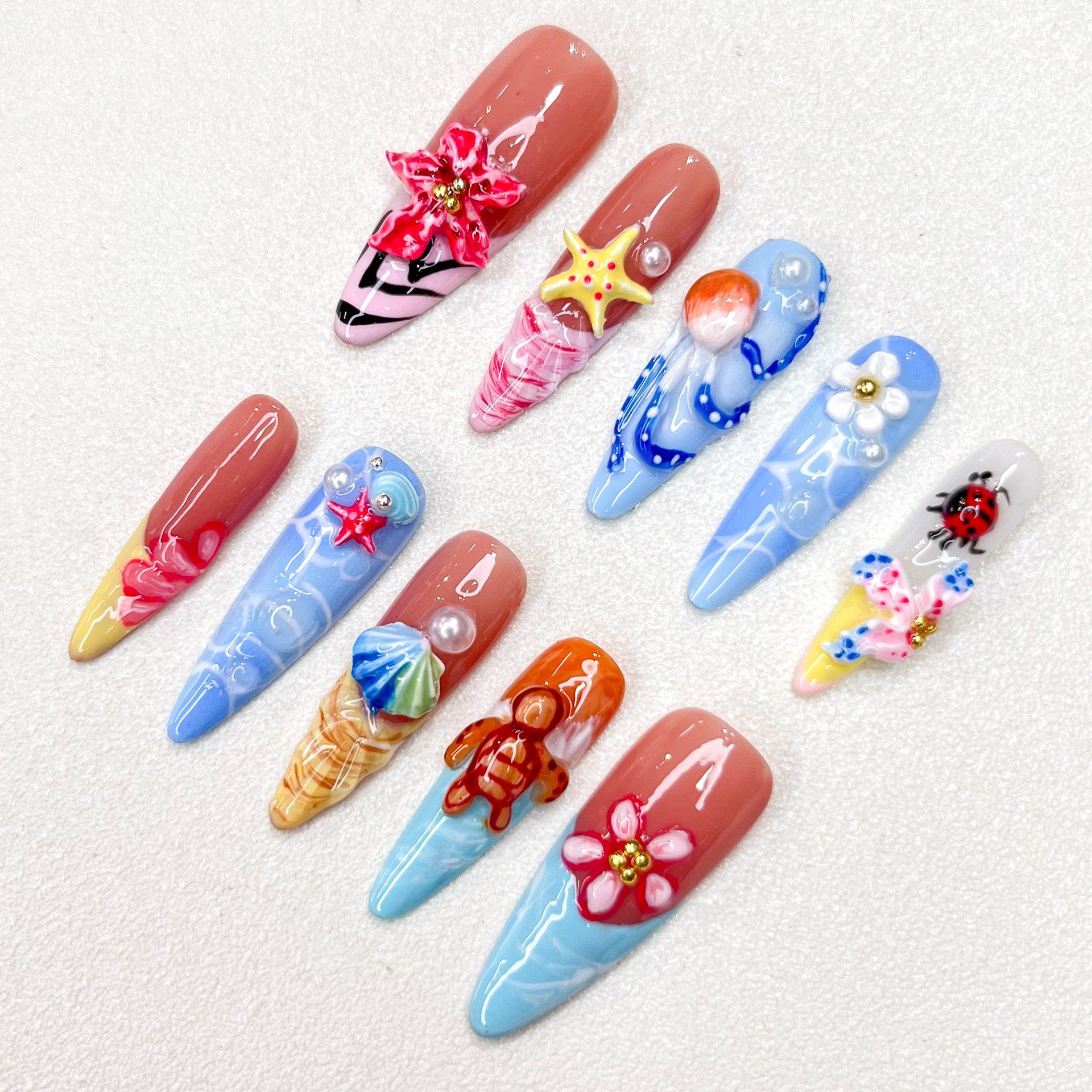 Beachside Bloom Nails