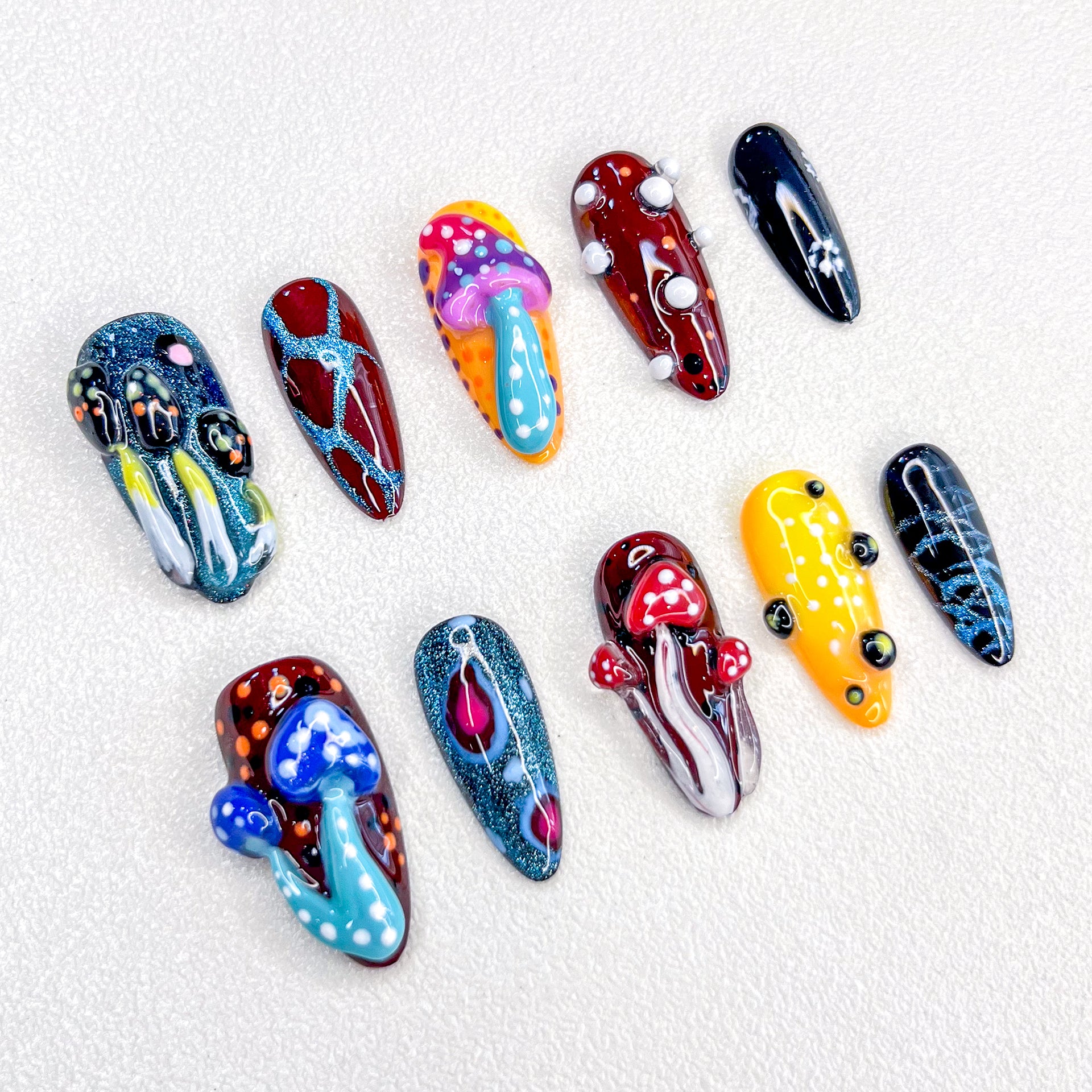 Psychedelic Mushroom Nails