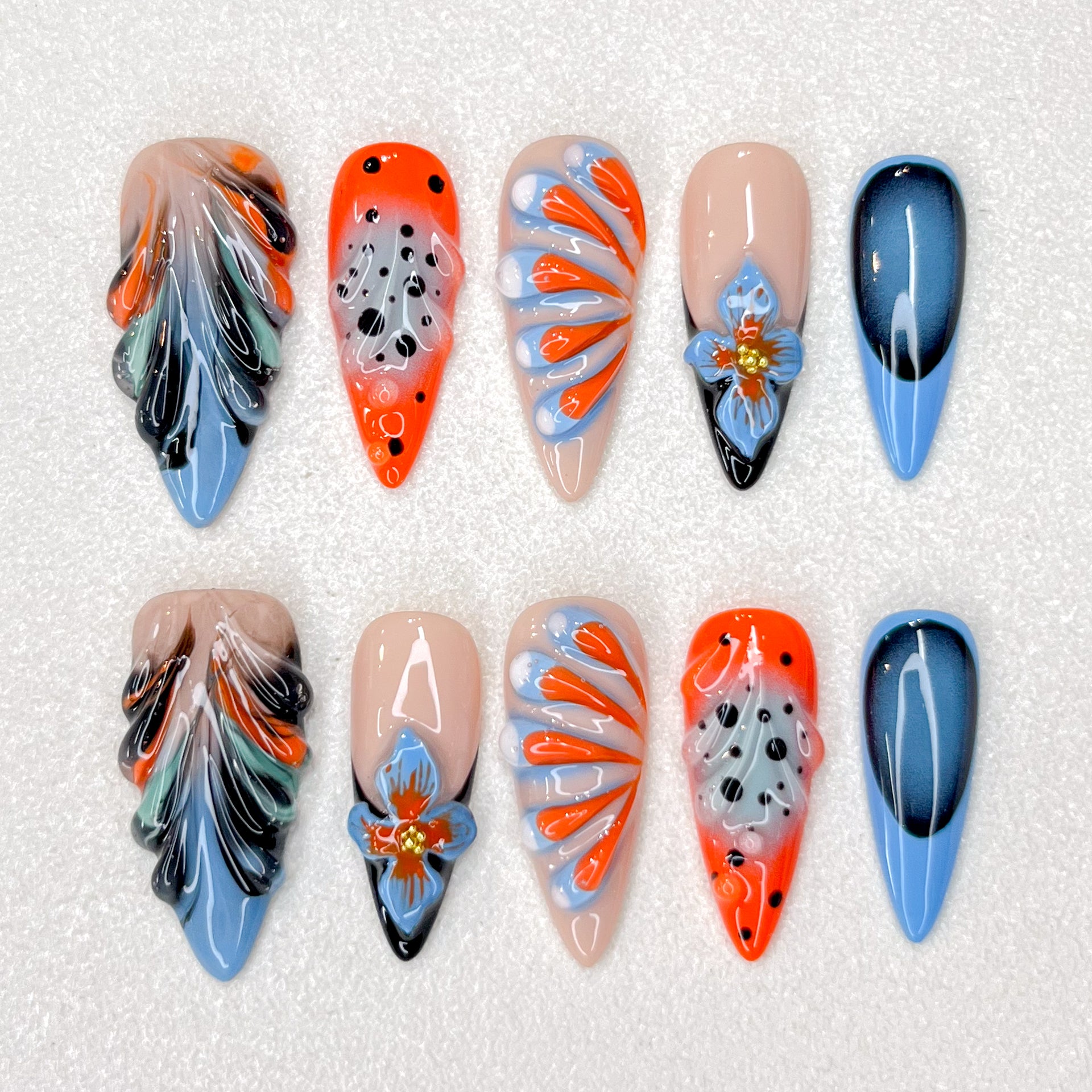 Tropical Splash Nails