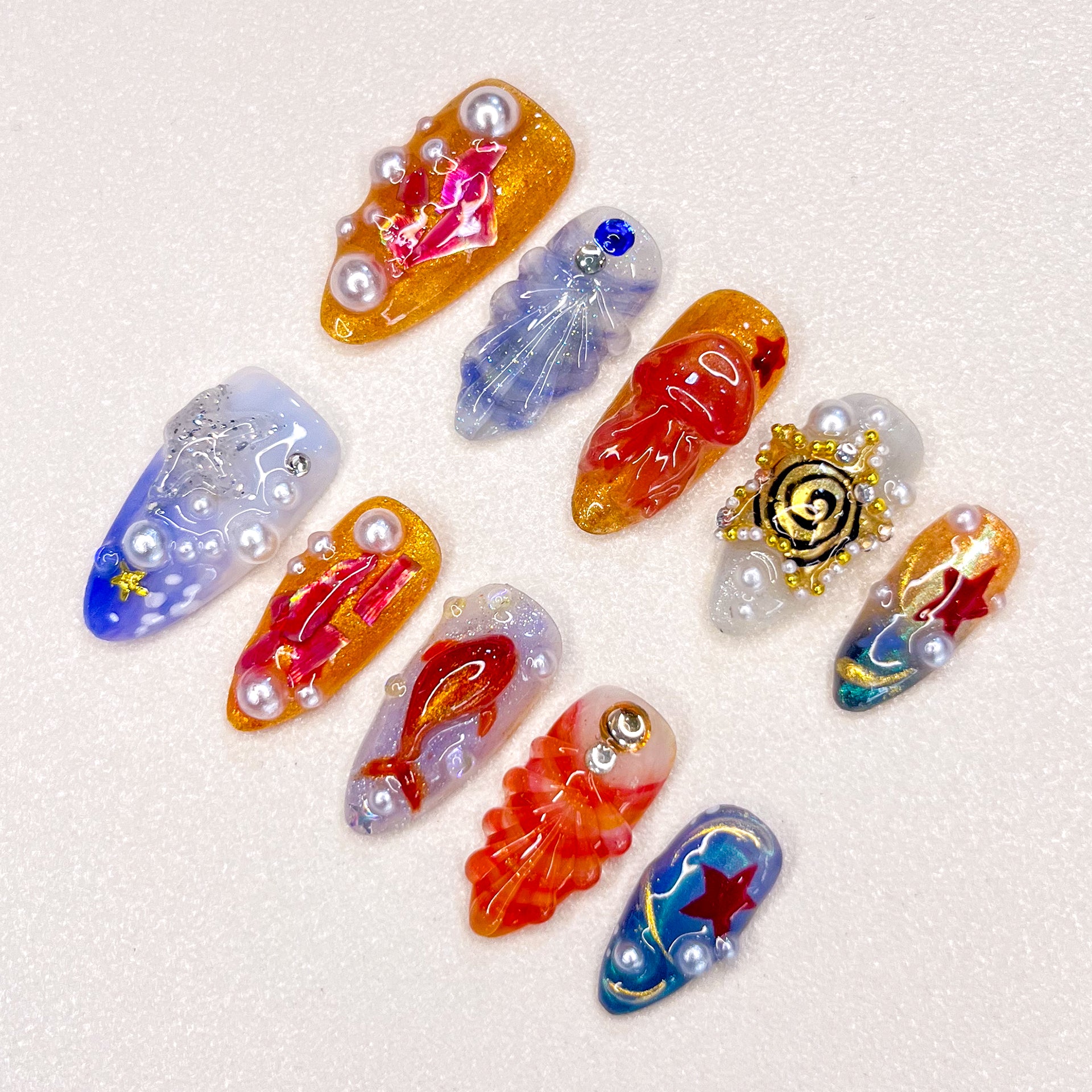 Koi & Jellyfish Dream Nails