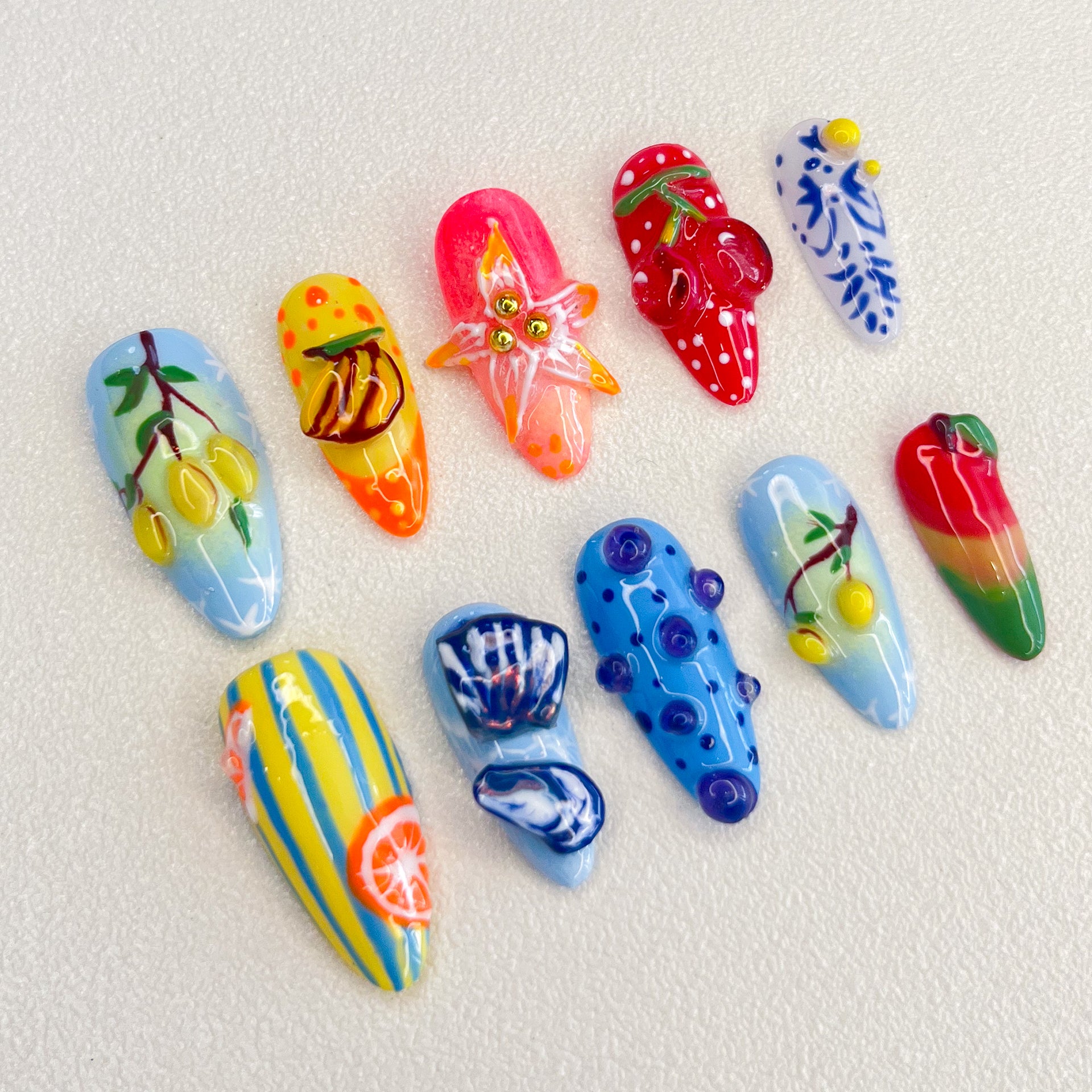 Summer Picnic Bites Nails