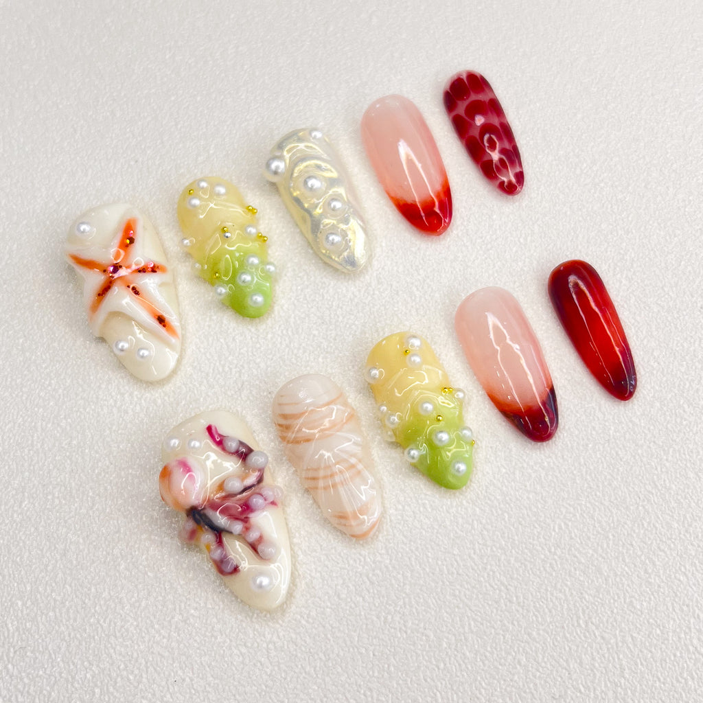 Coral Reef Nails