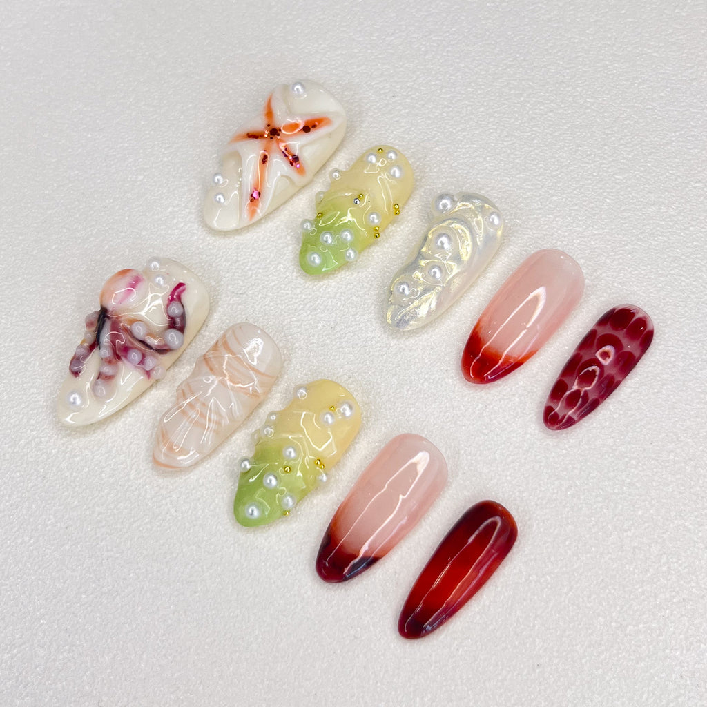 Coral Reef Nails