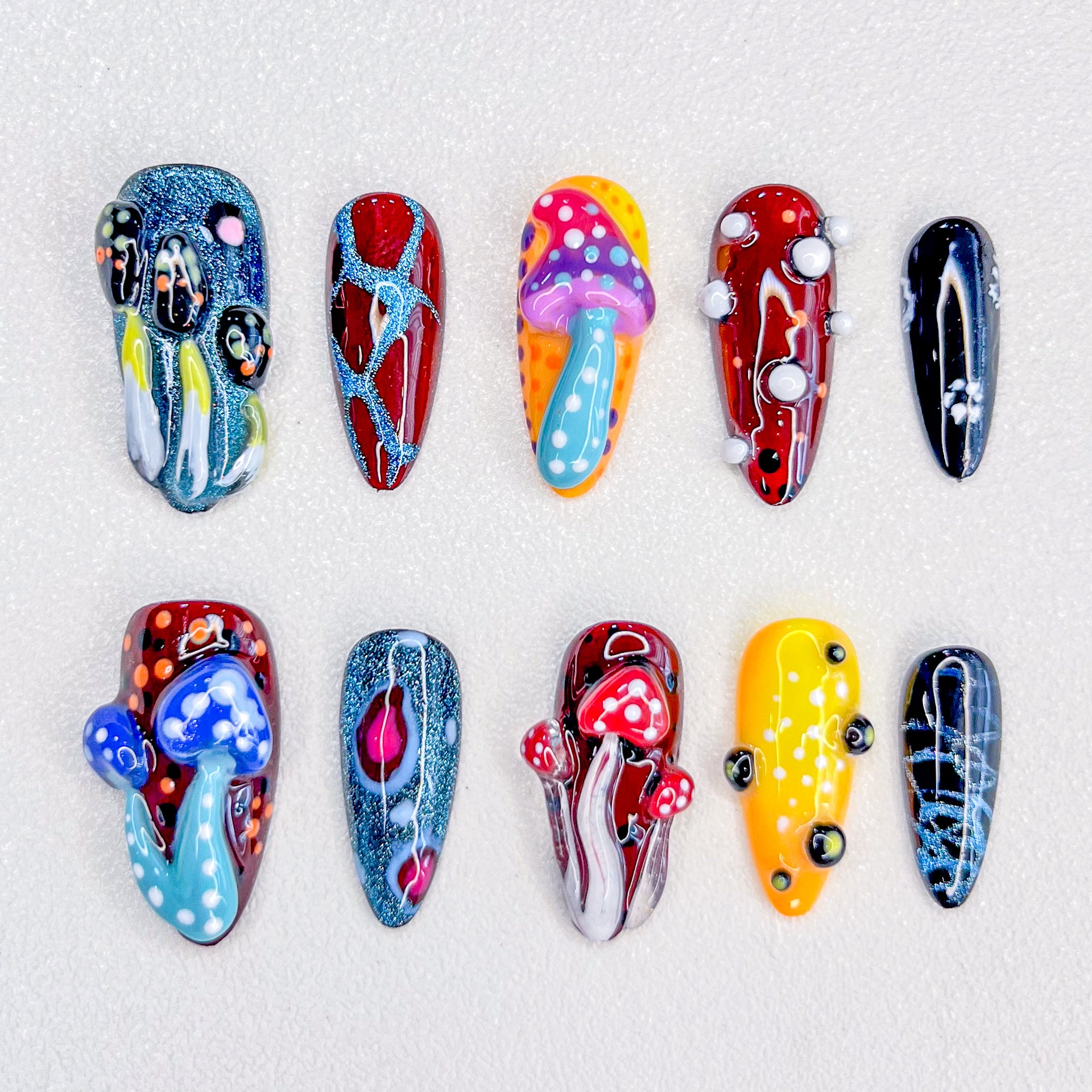 Psychedelic Mushroom Nails