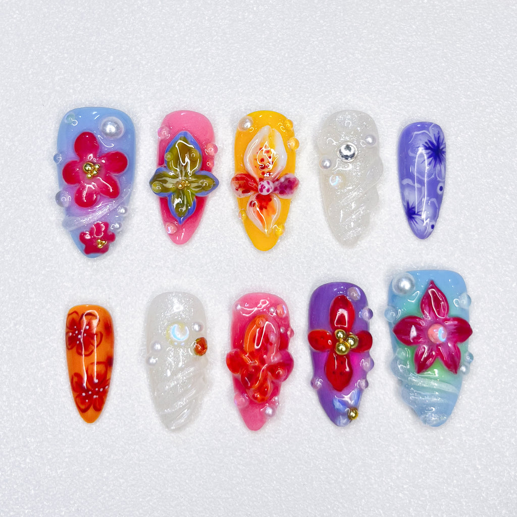 Tropical Bloom Nails